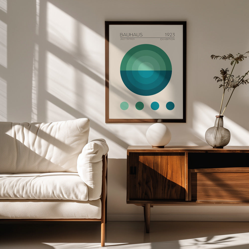 Bauhaus Mavi Daire Poster